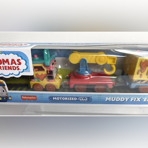 Fisher Price Thomas and Friends Muddy Fix Em Up Friends Motorized Train - Picture 3 of 13